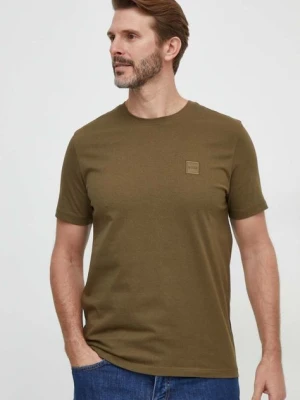 BOSS Orange t-shirt bawełniany kolor zielony 50508584