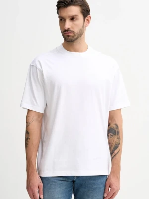 BOSS Orange T-shirt męski bawełniany Te_Dye_ beżowy
