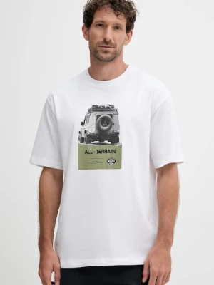 BOSS Orange t-shirt bawełniany męski kolor biały z nadrukiem 50546958