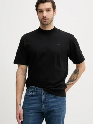 Zdjęcie produktu BOSS Orange t-shirt bawełniany męski kolor czarny z nadrukiem 50540520
