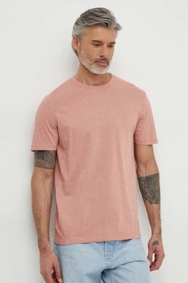 Boss Orange t-shirt bawełniany męski kolor różowy gładki