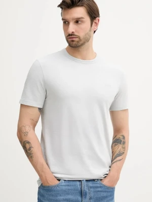 BOSS Orange t-shirt bawełniany męski kolor szary gładki 50508243