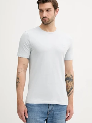 BOSS Orange t-shirt bawełniany męski kolor szary gładki 50508584