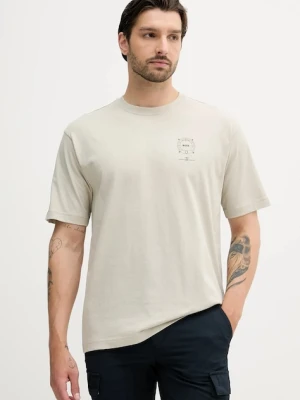 BOSS Orange t-shirt bawełniany męski kolor szary z nadrukiem 50546370