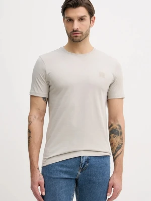 BOSS Orange T-shirt męski bawełniany Tales beżowy