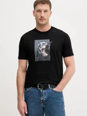 BOSS Orange t-shirt bawełniany Te_Dobermann czarny