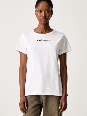 BOSS Orange T-shirt damski bawełniany C_Elove_5 biały