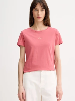 BOSS Orange T-shirt damski bawełniany C Elove embro różowy