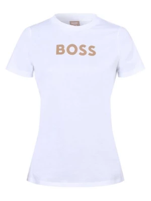 BOSS Orange T-shirt damski Kobiety Bawełna biały nadruk,
