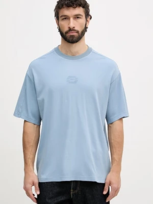 BOSS Orange t-shirt męski bawełniany niebieski