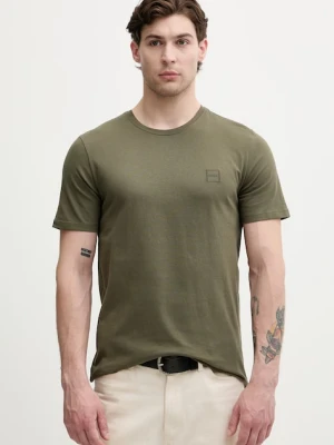 BOSS Orange T-shirt męski bawełniany Tales zielony