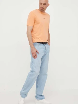 BOSS Orange t-shirt męski z bawełną TChup