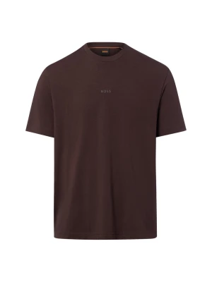 BOSS Orange T-shirt Mężczyźni Bawełna brązowy