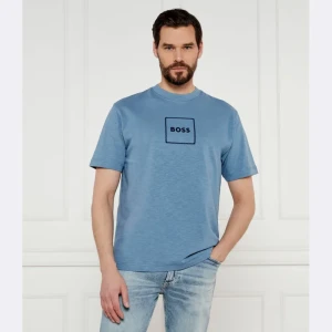 BOSS ORANGE T-shirt | Regular Fit | z dodatkiem lnu