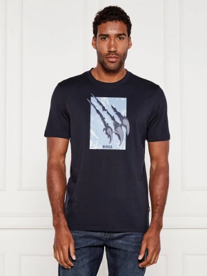 BOSS ORANGE T-shirt Te_Animali | Regular Fit granatowy