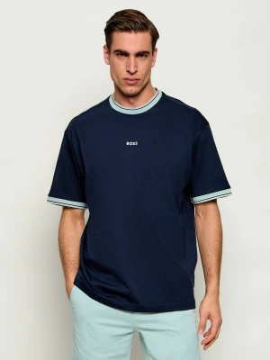 BOSS ORANGE T-shirt Te_Blocks | Relaxed fit granatowy