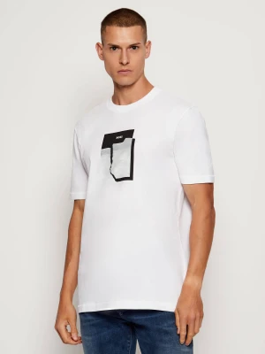BOSS ORANGE T-shirt Te_brokenic | Regular Fit biały