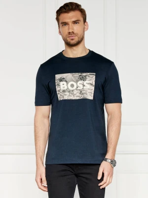 BOSS ORANGE T-shirt TE_BUILDING | Regular Fit granatowy