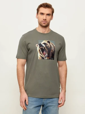 BOSS ORANGE T-shirt Te_Dobermann | Regular Fit zielony