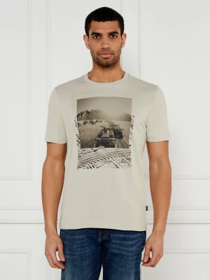 BOSS ORANGE T-shirt Te_Dunetrace | Regular Fit beżowy
