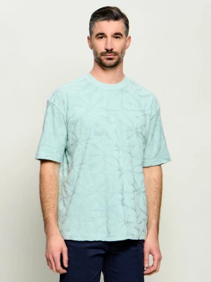 BOSS ORANGE T-shirt Te_Flower | Regular Fit frotté miętowy