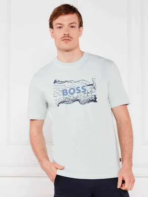 BOSS ORANGE T-shirt Te_logospace | Regular Fit błękitny