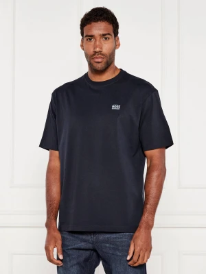BOSS ORANGE T-shirt Te_move | Relaxed fit granatowy