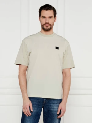 BOSS ORANGE T-shirt Te_nylonfront | Relaxed fit beżowy