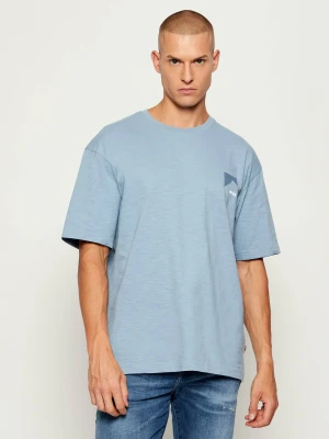 BOSS ORANGE T-shirt Te_polar | Relaxed fit niebieski