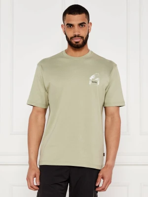 BOSS ORANGE T-shirt Te_section | Regular Fit zielony