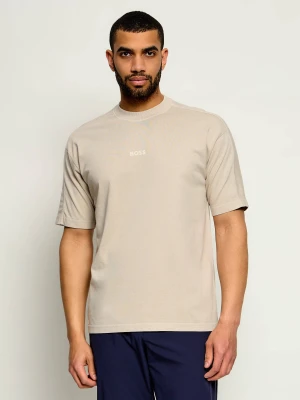 BOSS ORANGE T-shirt Te_Tile | Relaxed fit beżowy