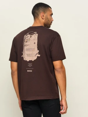 BOSS ORANGE T-shirt Te_Tools | Regular Fit brązowy
