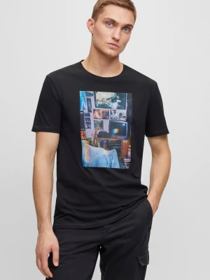 BOSS ORANGE T-shirt TeMemory | Regular Fit czarny