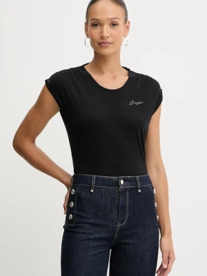 BOSS Orange top bawełniany kolor czarny 50545521
