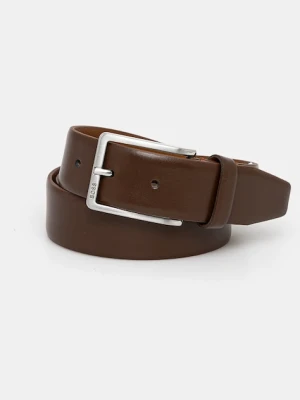 BOSS pasek skórzany męski kolor brązowy