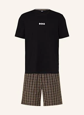 Boss Piżama Z Szortami Easy Short Z Pudełkiem Prezentowym schwarz