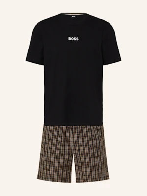 Boss Piżama Z Szortami Easy Short Z Pudełkiem Prezentowym schwarz