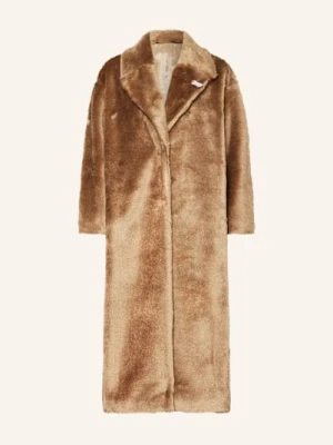 Boss Płaszcz Capony Z Dodatkiem Moheru beige