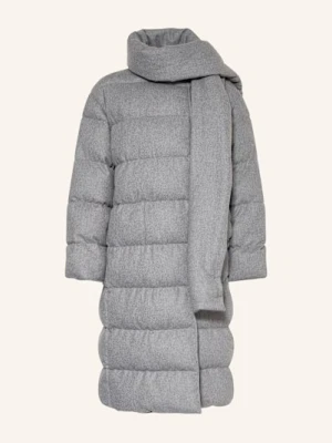 Boss Płaszcz Pikowany Pashiza Ze Zdejmowanym Szalem grau