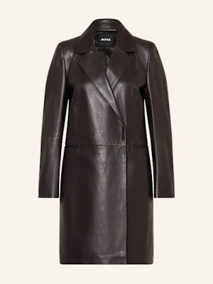 Boss Płaszcz Skórzany Sonnet lila