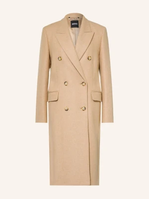 Boss Płaszcz Wełniany Cassjila beige