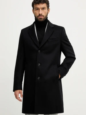 BOSS płaszcz wełniany H-Hyde-254 czarny
