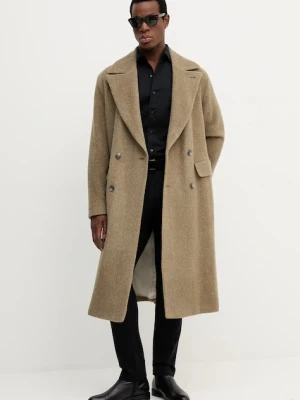 BOSS płaszcz z wełną H-Cale-DB-Flaps-254