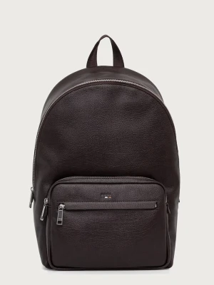 BOSS plecak męski z imitacji skóry Ray_RP_Backpack brązowy