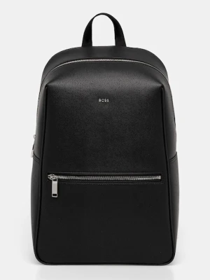 BOSS plecak skórzany Daxter_Backpack męski kolor czarny duży gładki 50558429