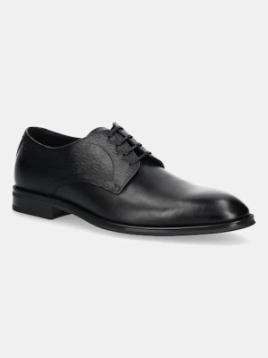 BOSS półbuty skórzane Derrek męskie kolor czarny 50547055