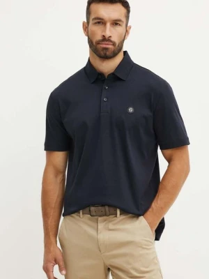 BOSS polo bawełniane kolor granatowy gładki 50520297