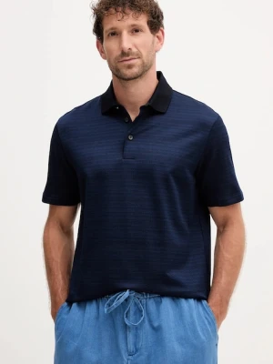 BOSS polo bawełniane męski kolor granatowy wzorzysty 50543402