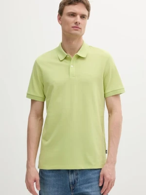 BOSS polo bawełniane Pallas zielony