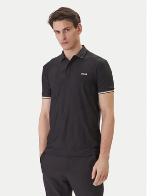 BOSS Polo Chip Hexa 50554561 Czarny Regular Fit